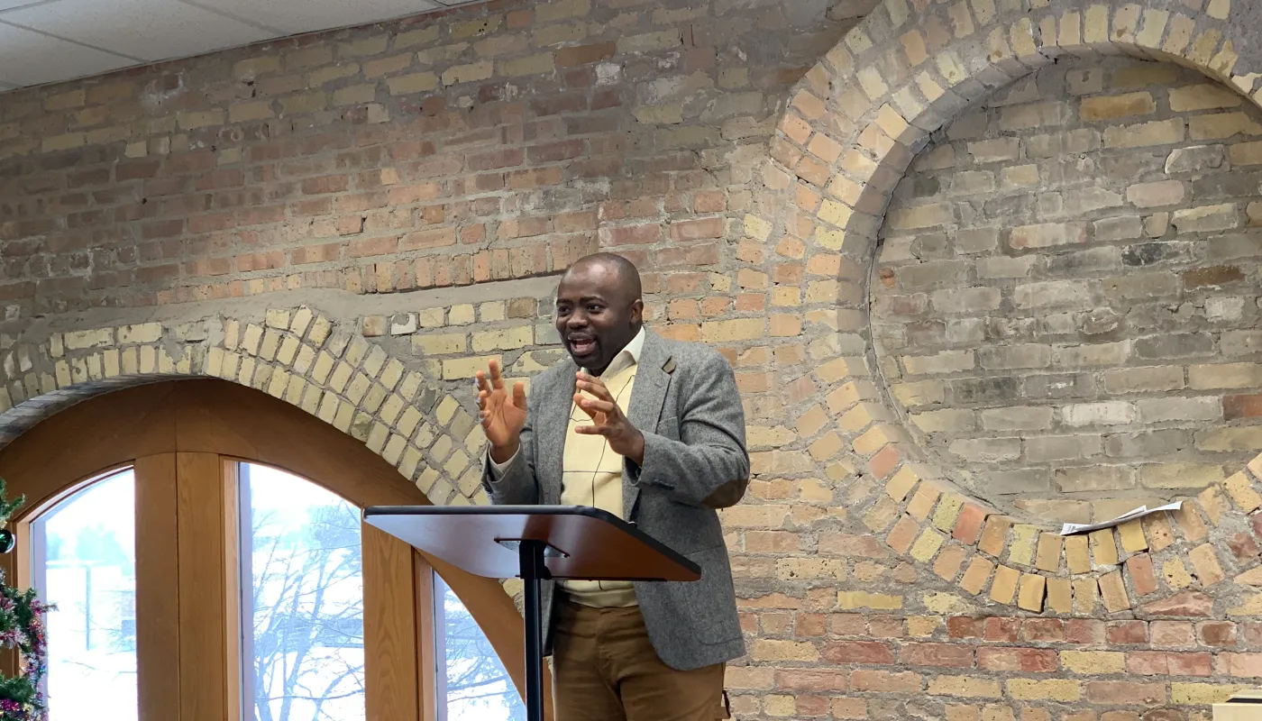Pastor speaking at Living Water